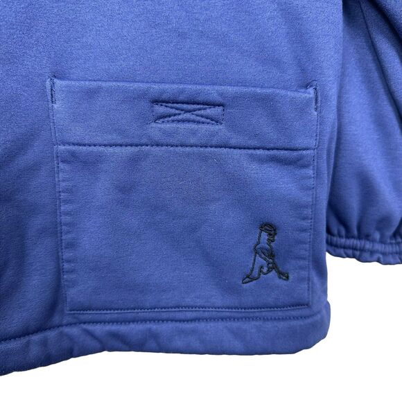 PING Golf Pullover 1/4 Zip Long Sleeve Fleece Lined Mens Size Medium Blue EUC - Picture 6 of 8